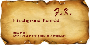 Fischgrund Konrád névjegykártya